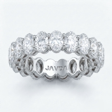 Shared Prong Oval Lab-Grown Diamond Women's Eternity Wedding Band Platinum 950 (4.73Ct. tw.)