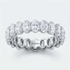 Shared Prong Oval Lab-Grown Diamond Women's Eternity Wedding Band Platinum 950  (3.58Ct. tw.)
