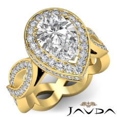Twist Shank Circa Halo Pave diamond Hot Deals 14k Gold Yellow
