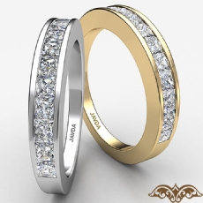 Princess Channel Diamond Womens Wedding Band Ring 14k Gold Yellow  (0.7Ct. tw.)