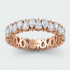 Eternity Pear Lab-Grown Diamond Shared Prong Wedding Band 18k Rose Gold  (2.25Ct. tw.)
