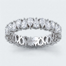 Eternity Pear Lab-Grown Diamond Shared Prong Wedding Band Platinum 950  (2.25Ct. tw.)