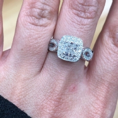 Infinite Twist Halo Filigree diamond Ring 14k Rose Gold