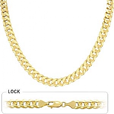 14k Yellow Gold Men's Solid Cuban Chain (9.80mm,26