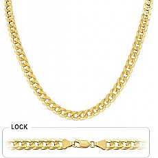 14k Yellow Gold Men's Solid Cuban Chain (8.20mm,26