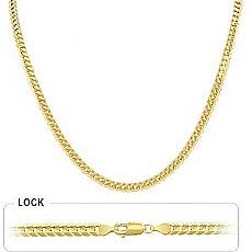14k Yellow Gold Men's Solid Cuban Chain (4.80mm,24