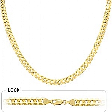 14k Yellow Gold Men's Solid Cuban Chain (6.90mm,26