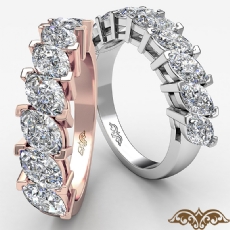 Marquise Cut Prong Set Diamond Half Wedding Band Womens Ring 14k Rose Gold  (2Ct. tw.)