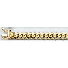 14K Yellow Gold Miami Cuban Men Solid Chain 7.1mm 76.2gm