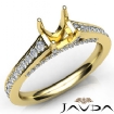 Diamond Engagement Cushion Cut Semi Mount Pave Setting Ring Gold Y18k 0.75Ct