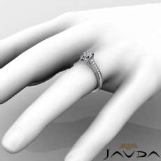 Pave Setting 4 Prong diamond Ring 18k Gold White