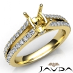 Diamond Engagement Split Shank Setting Cushion Semi Mount Ring 14k Yellow Gold 0.65Ct - javda.com 