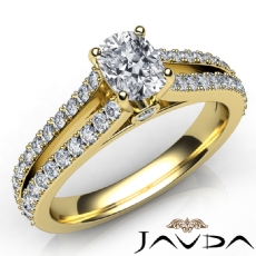 Split Shank Prong Set diamond Ring 18k Gold Yellow