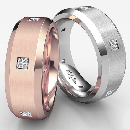 0.5ct Round Cut Diamond Milgrain Eternity Wedding Ring Band 14k Rose Gold Finish 