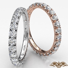 Classic Diamond Prong Set Eternity Women's Wedding Band Platinum 950 Ring  (1.25Ct. tw.)