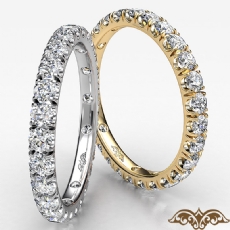 Classic Diamond Prong Set Eternity Women's Wedding Band 14k Gold Yellow Ring  (1.25Ct. tw.)