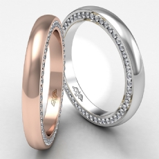 Dome Channel Round Diamond Side Eternity Men's Wedding Band 14k Rose Gold  (1Ct. tw.)