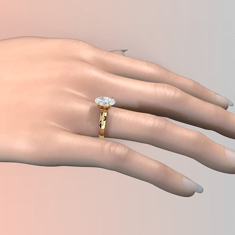  diamond Ring 18k Gold Yellow
