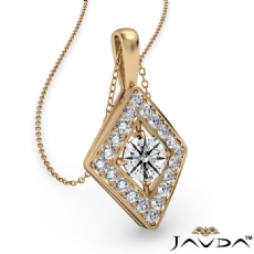 Kite Style Diamond Pendant Necklace In 14k Gold Yellow 18 Inch Chain (0.2Ct. tw.)