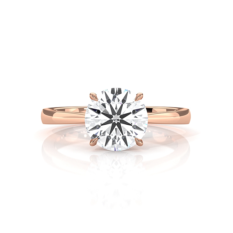  diamond  18k Rose Gold