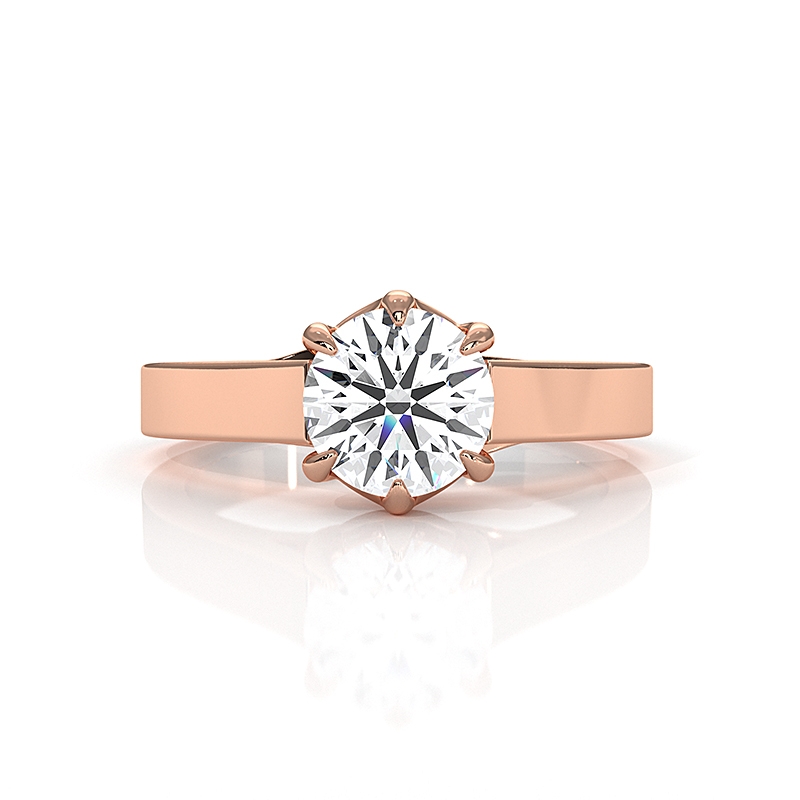  diamond Ring 18k Rose Gold