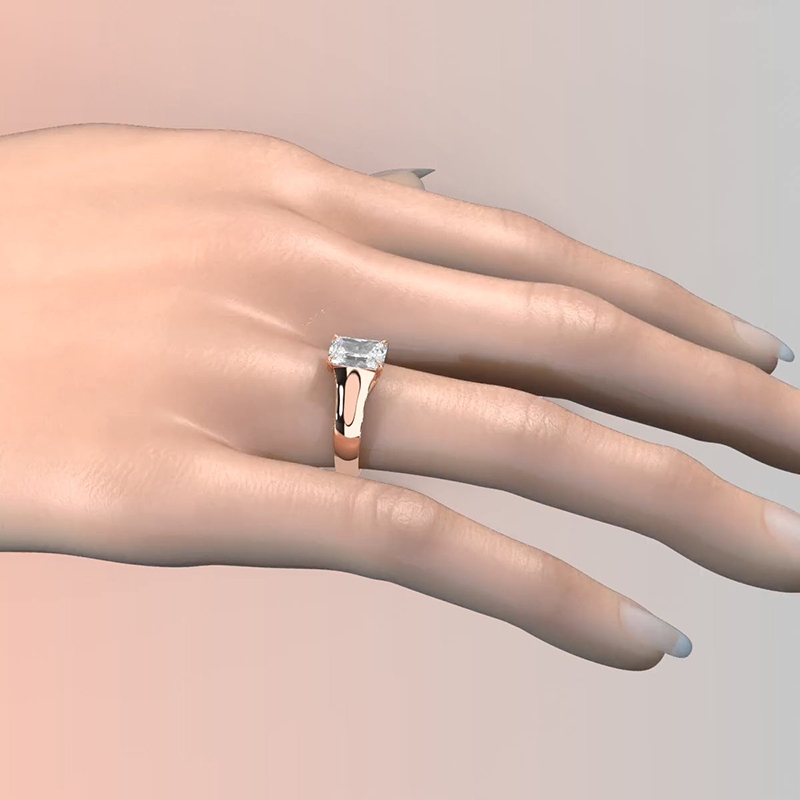  diamond Ring 14k Rose Gold
