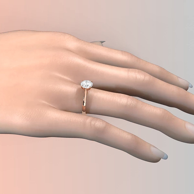  diamond  18k Rose Gold