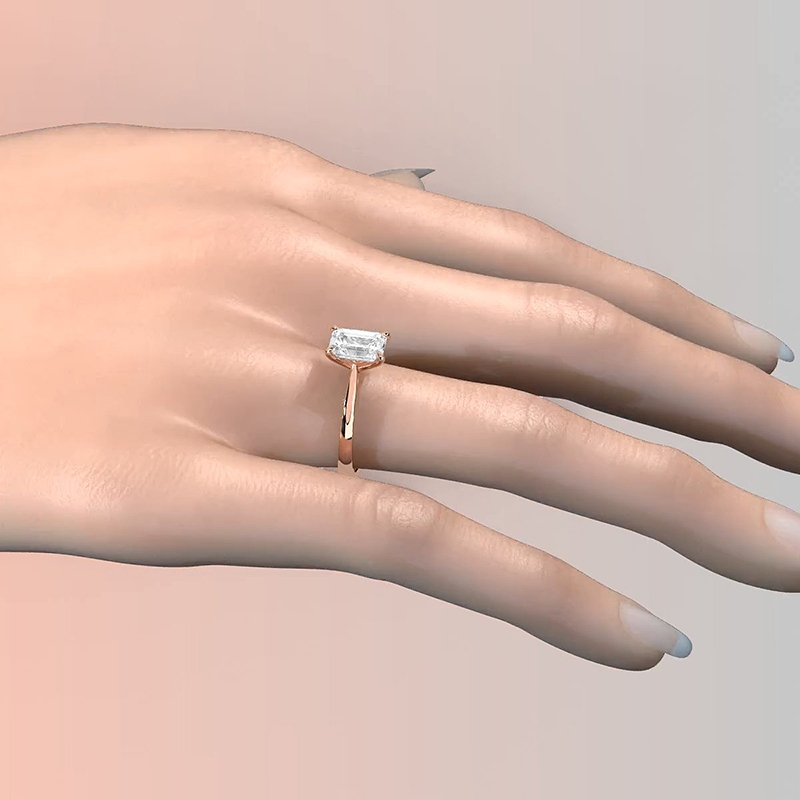  diamond Ring 18k Rose Gold