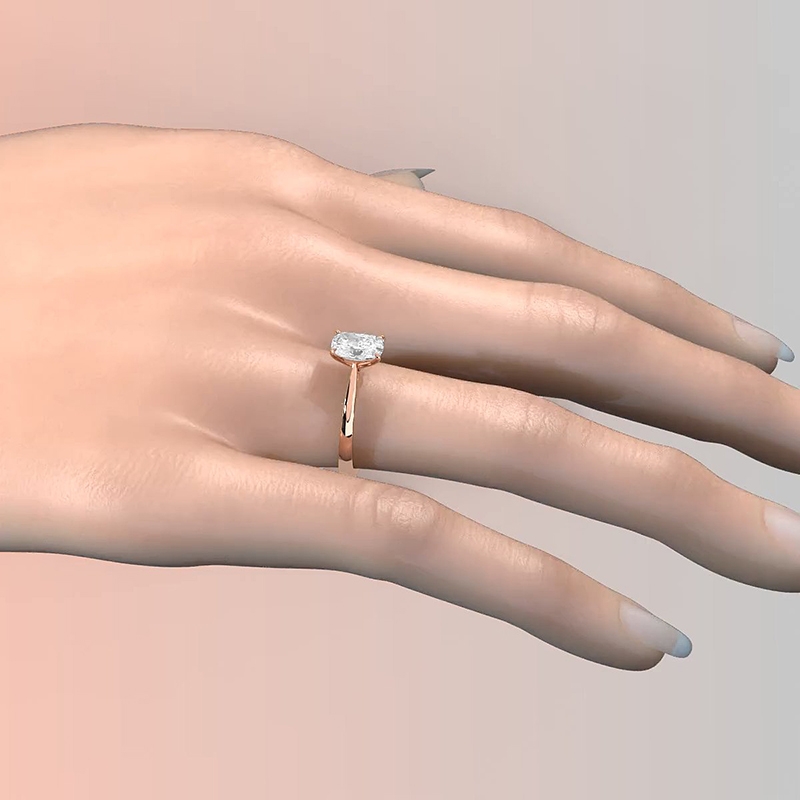  diamond Ring 18k Rose Gold