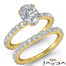 Prong Setting Classic Bridal diamond  18k Gold Yellow