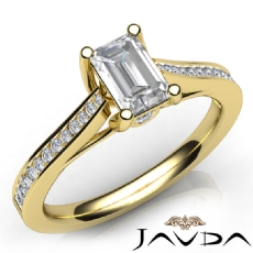Trellis Style Channel Set diamond Ring 14k Gold Yellow