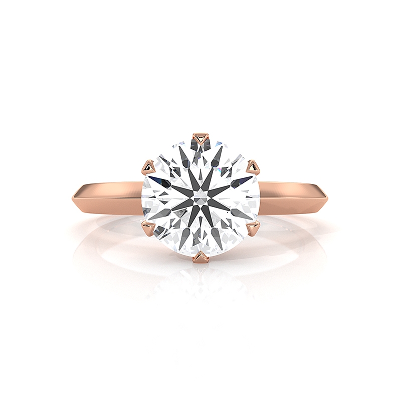  diamond Ring 18k Rose Gold