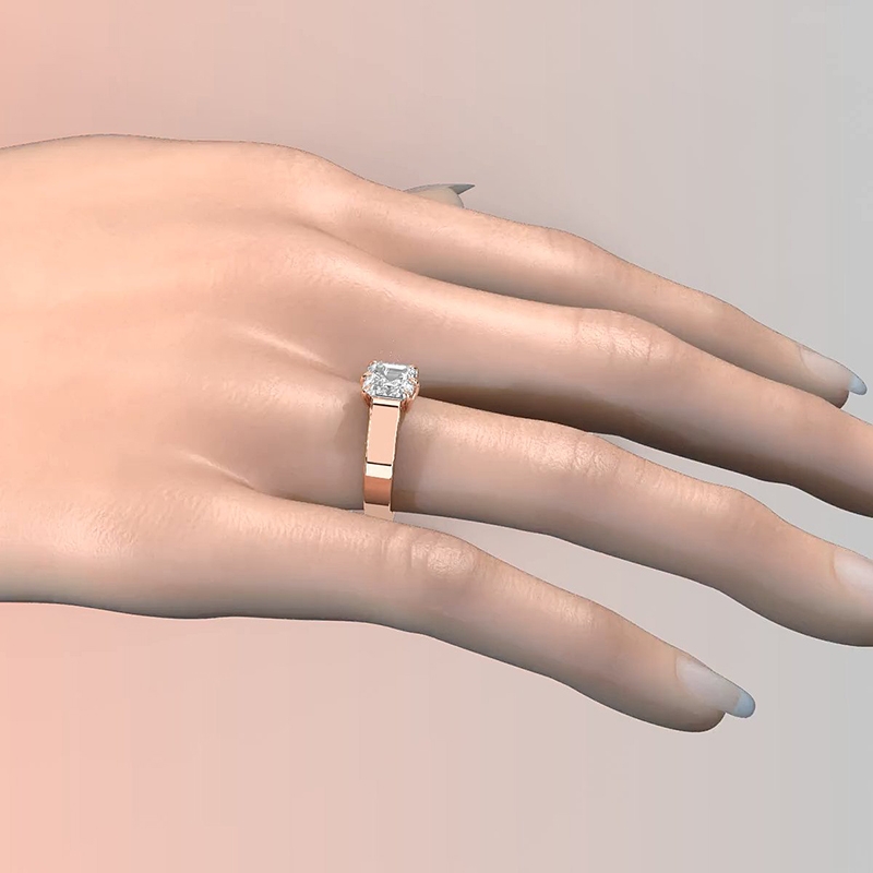  diamond Ring 14k Rose Gold