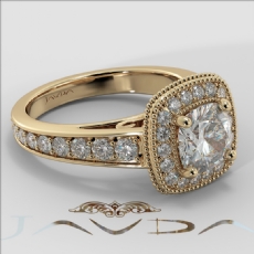Halo Cathedral Milgrain diamond Hot Deals 18k Gold Yellow