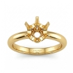 <Gram>  Round Diamond Engagement Solitaire 6 Prong Ring Semi Mount 18k Yellow Gold Setting - javda.com 