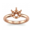 <Gram>  Round Diamond Engagement Solitaire 6 Prong Ring Semi Mount 18k Rose Gold Setting - javda.com 