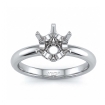 <Gram>  Round Diamond Engagement Solitaire 6 Prong Ring Semi Mount 14k White Gold Setting - javda.com 