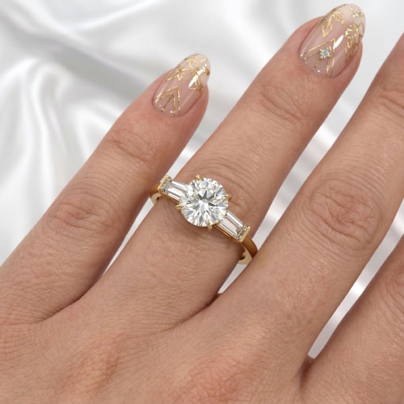  diamond Ring 18k Gold Yellow