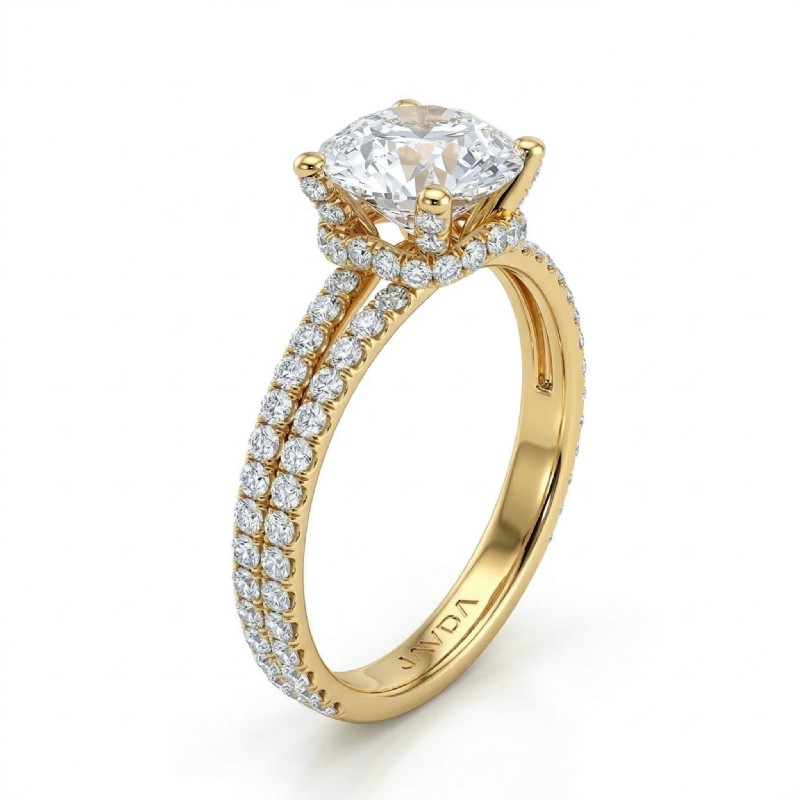  diamond Ring 18k Gold Yellow
