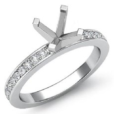 0.50 Ct Diamond Classic Engagement Ring Round Setting 14K White Gold