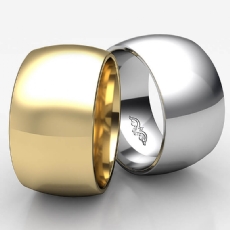 Huge Mens 12mm Solid 14k Gold Yellow Plain Dome Wedding Band Ring 14.2g 4