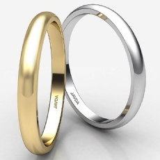 Polish Solid Ring 2.5mm Mens Wedding Dome Plain Band 18k Gold Yellow 2.6g 4