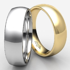 18k Gold Yellow 6mm Light Weight Comfort Men Wedding Band Dome Ring 6.6g 4