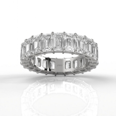 Emerald Lab-Grown Diamond Shared Prong Eternity Wedding Band in 14k Gold 6.95Ctw.