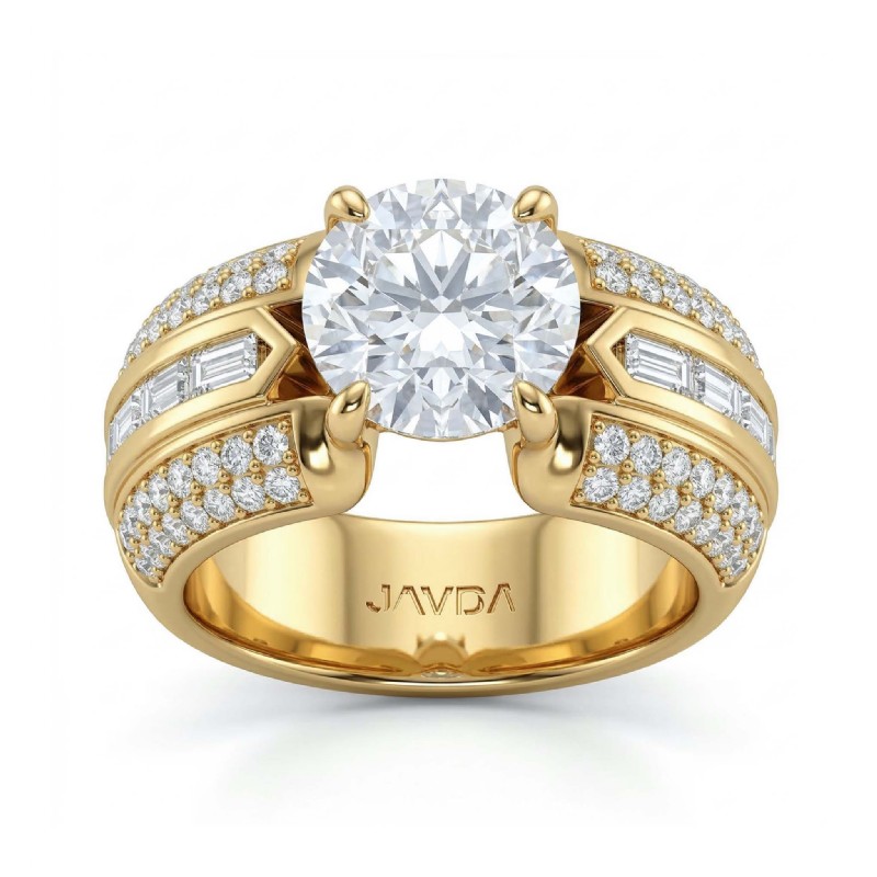  diamond Ring 18k Gold Yellow