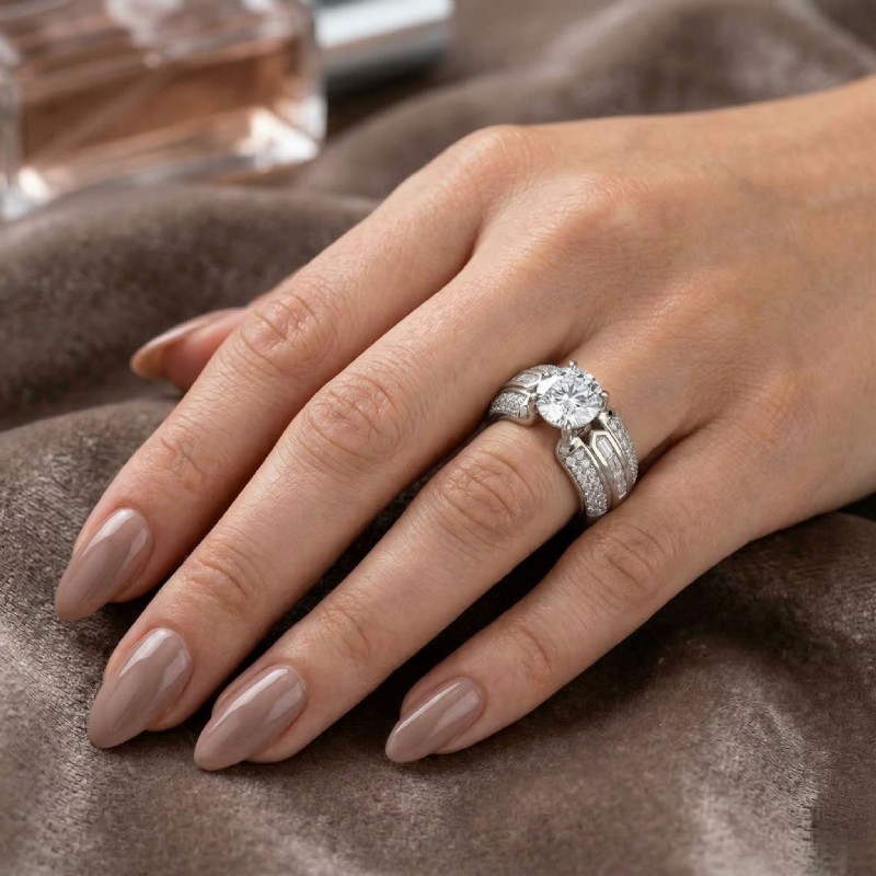  diamond Ring 14k Gold White
