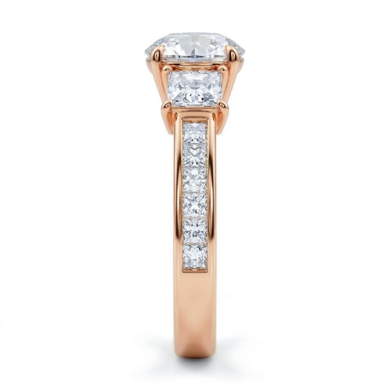  diamond Ring 14k Rose Gold