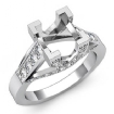0.8Ct Princess Diamond Solitaire Engagement Ring 14k White Gold Semi Mount - javda.com 