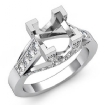 0.8Ct Princess Diamond Solitaire Engagement Ring 18k White Gold Semi Mount - javda.com 