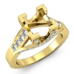 0.8Ct Princess Diamond Solitaire Engagement Ring 18k Yellow Gold Semi Mount - javda.com 
